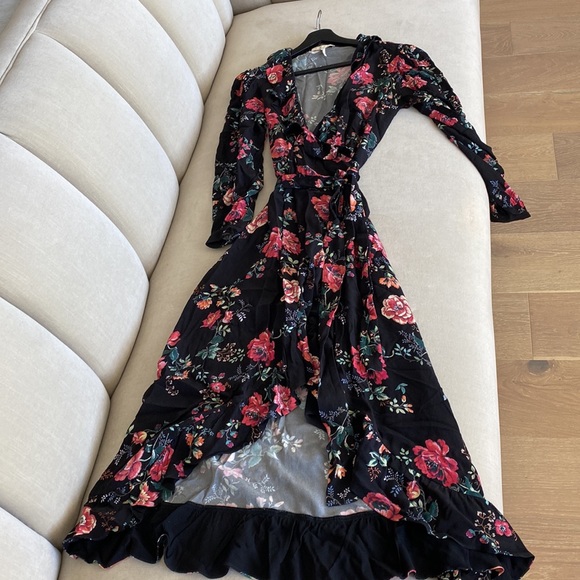 Maje floral wrap dress - Picture 1 of 4